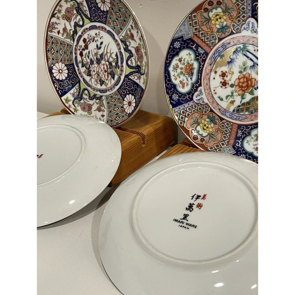 4 Gorgeous Japanese Vintage Imari Ware Decorative‎ Hand Painted 6